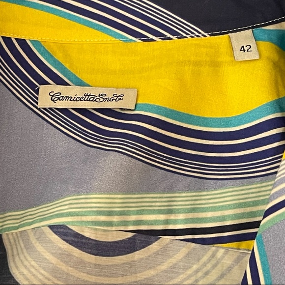 Camicetta Snob Maxi Dress Cotton Silk Size 42 - Picture 7 of 7